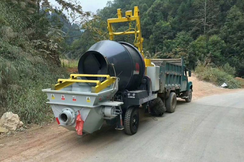 農村混凝土泵車客戶體現日 現場施工顯神威