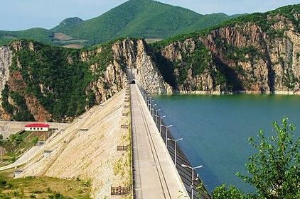 混凝攪拌泵車，四川土溪口水庫建設施工